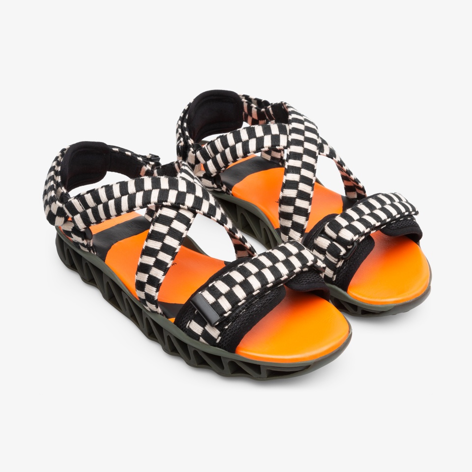 Sandalias Camper Bernhard Willhelm Hombre - Negras Blancas | Camper Online + 8270ZMOVK